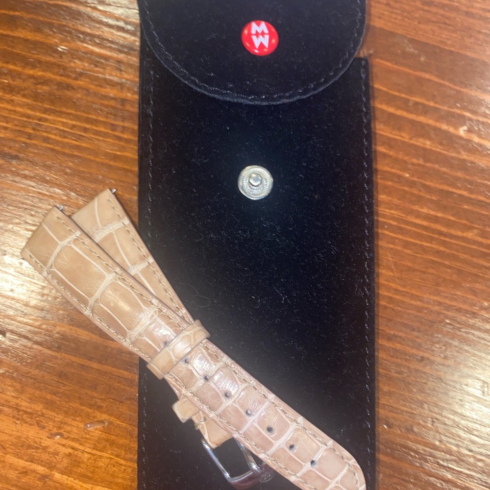 Alligator tan Michele strap 16 mm